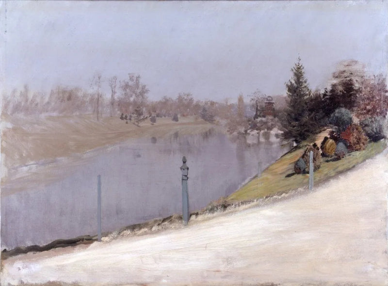 Zachód słońca nad Sekwaną - Giuseppe De Nittis
