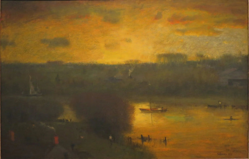 Zachód słońca nad Passaic - George Inness