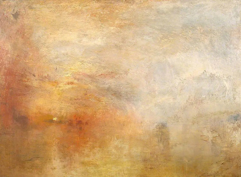 Zachód słońca nad jeziorem - J. M. W. Turner