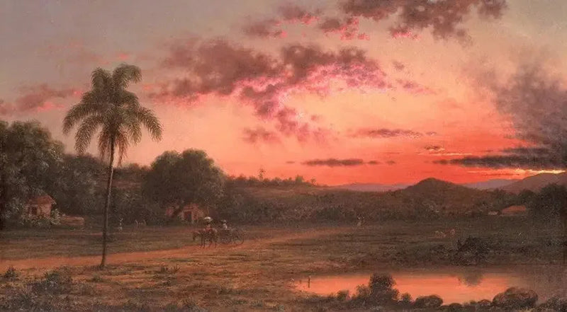 Zachód słońca: scena z Brazylii - Martin Johnson Heade