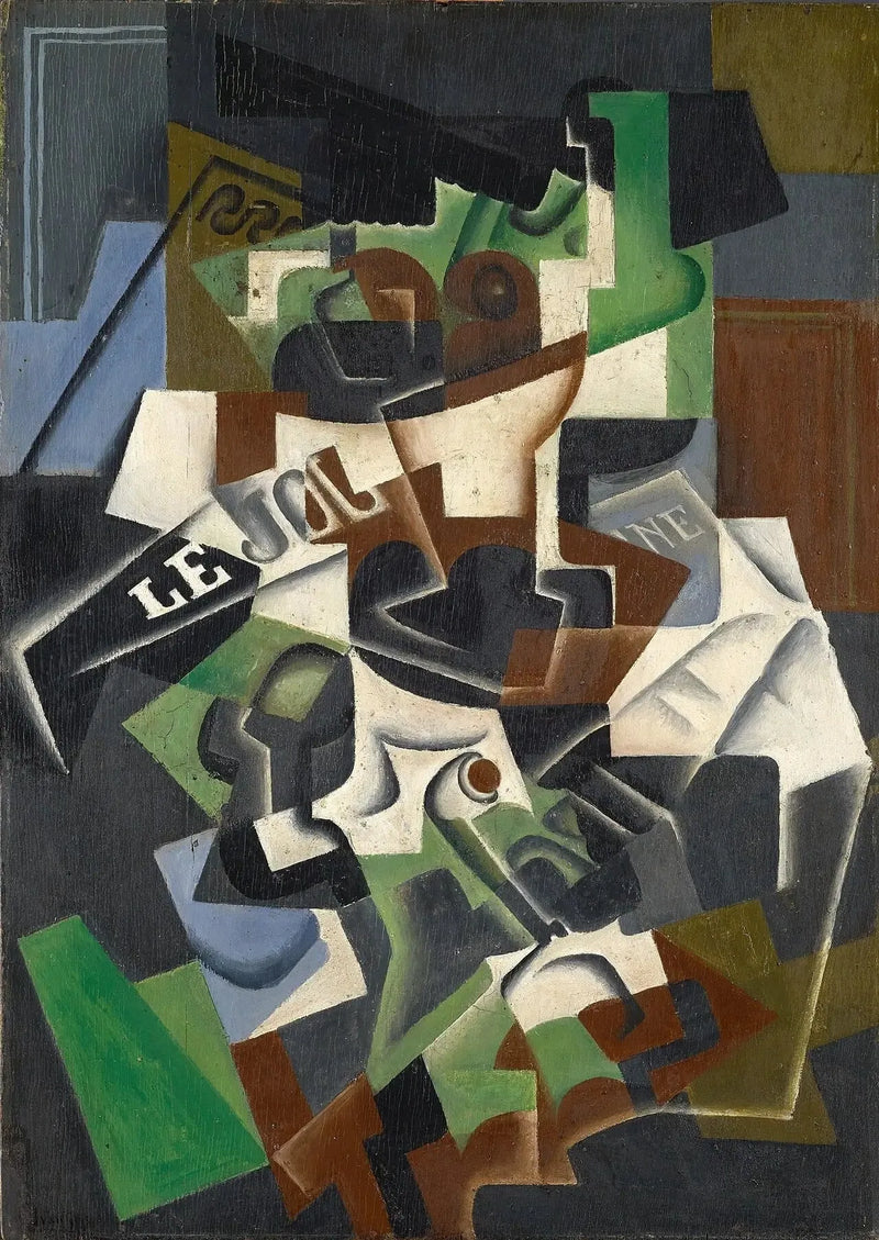 Futerał na owoce, fajka i gazeta - Juan Gris