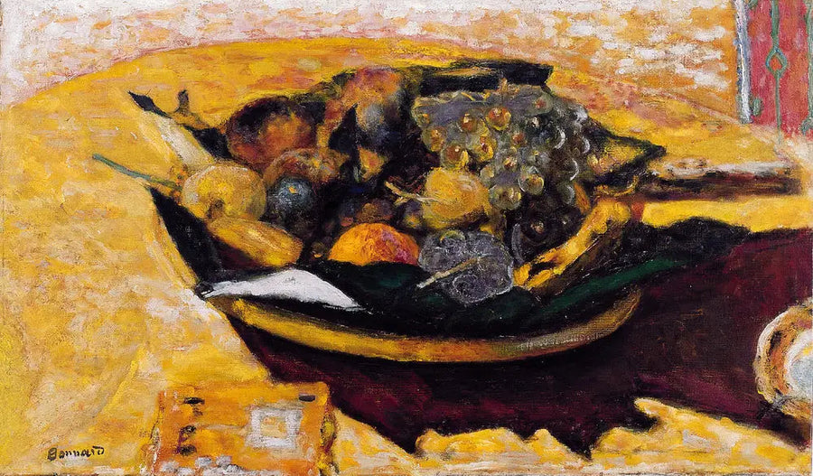 Miseczka owoców na stole - Pierre Bonnard