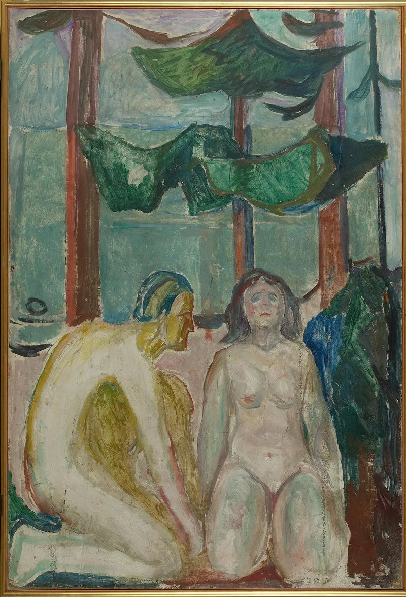 Para nago pod drzewami - Edvard Munch