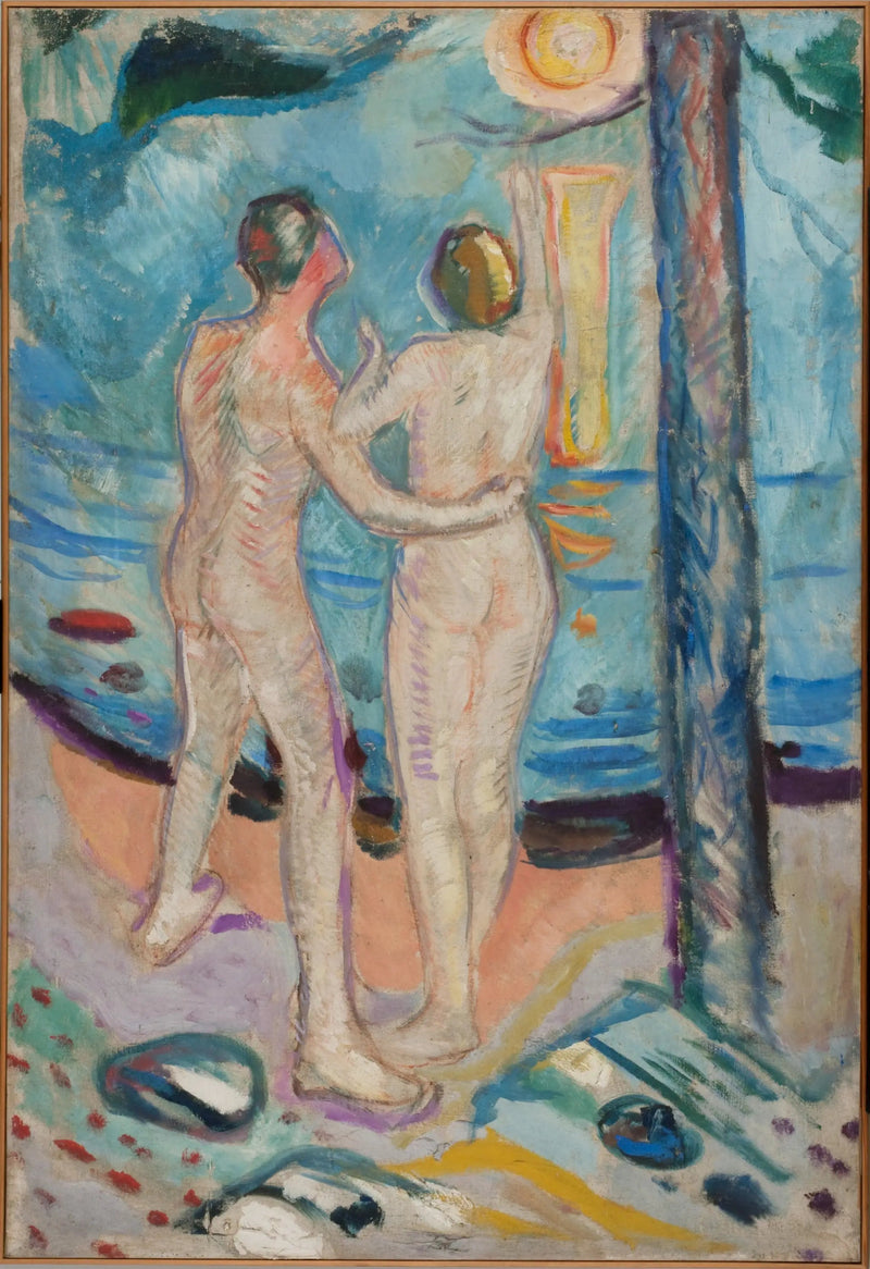 Para nago na plaży - Edvard Munch
