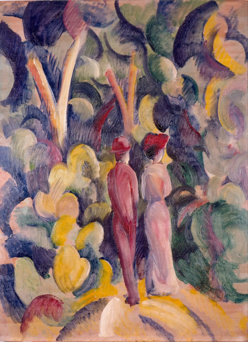 Para na leśnej ścieżce - August Macke