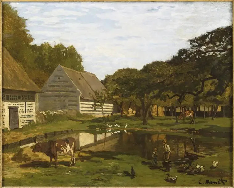 Dziedziniec gospodarstwa w Normandii - Claude Monet