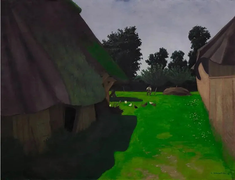 Podwórko na farmie - Félix Vallotton