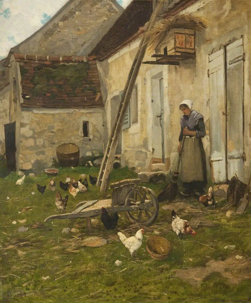 Podwórko na farmie - Jean-François Millet