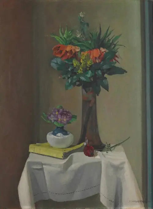 Korony cesarskie (Biała obrus) - Félix Vallotton