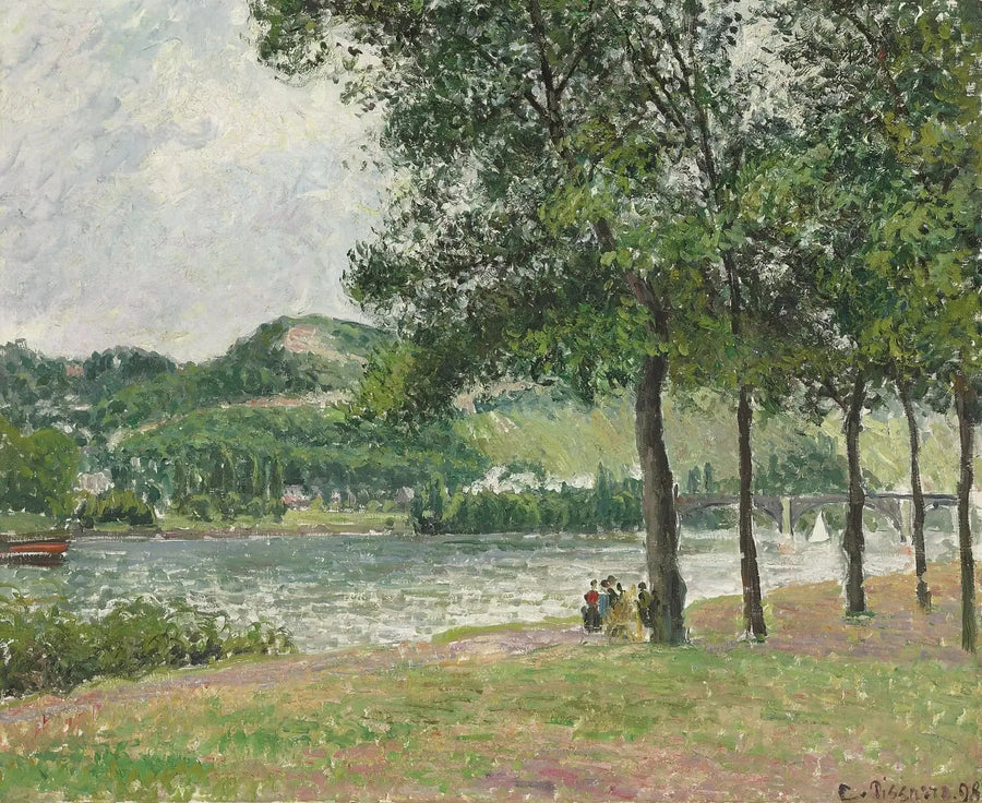 Cours-la-Reine w Rouen, pochmurne niebo - Camille Pissarro