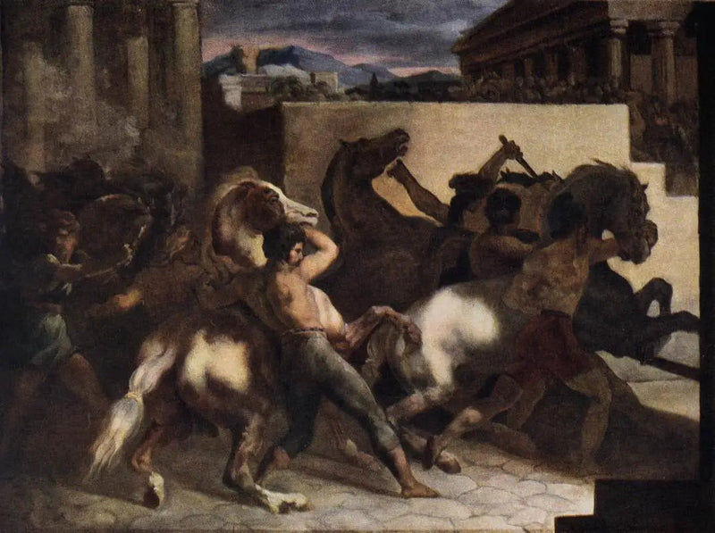 Wyścig wolnych koni: La Mossa - Théodore Géricault