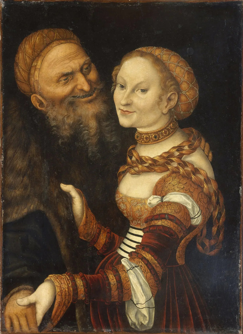 Courtisane et Vieillard - Lucas Cranach the Starszy