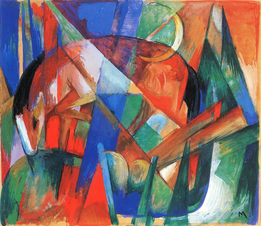 Mitologiczne stworzenie II (koń) - Franz Marc