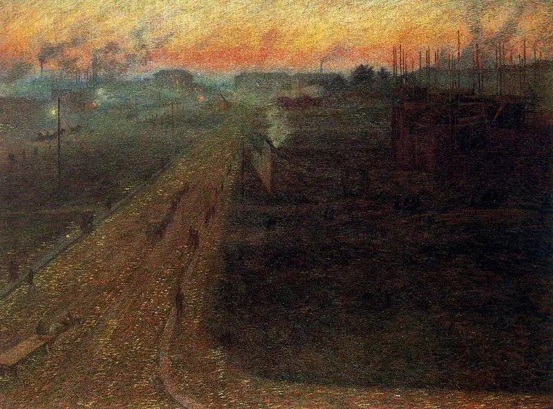 Zmierzch w Porta Romana - Umberto Boccioni