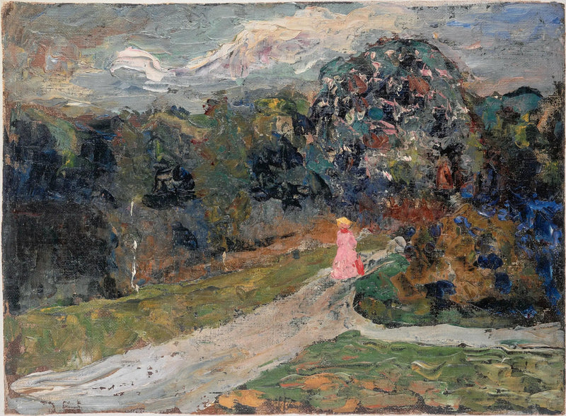 Zmierzch w angielskim ogrodzie, Monachium - Wasilij Kandinsky