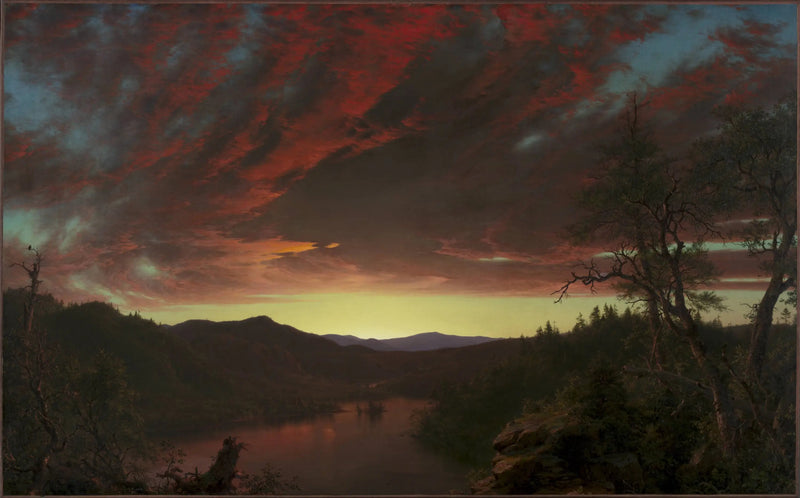Zmierzch w dzikiej przyrodzie - Frederic Edwin Church