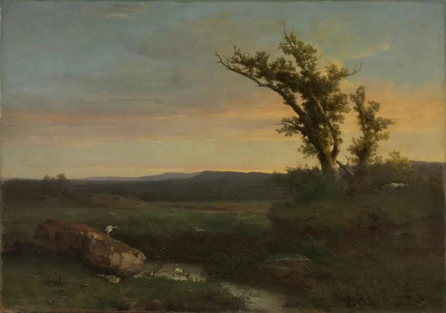 Zmierzch nad wiejską krajobrazem - George Inness