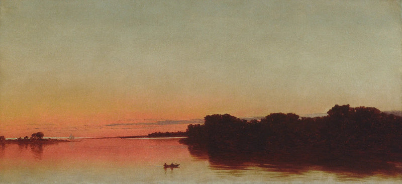 Zmierzch nad Sound, Darien, Connecticut - John Frederick Kensett