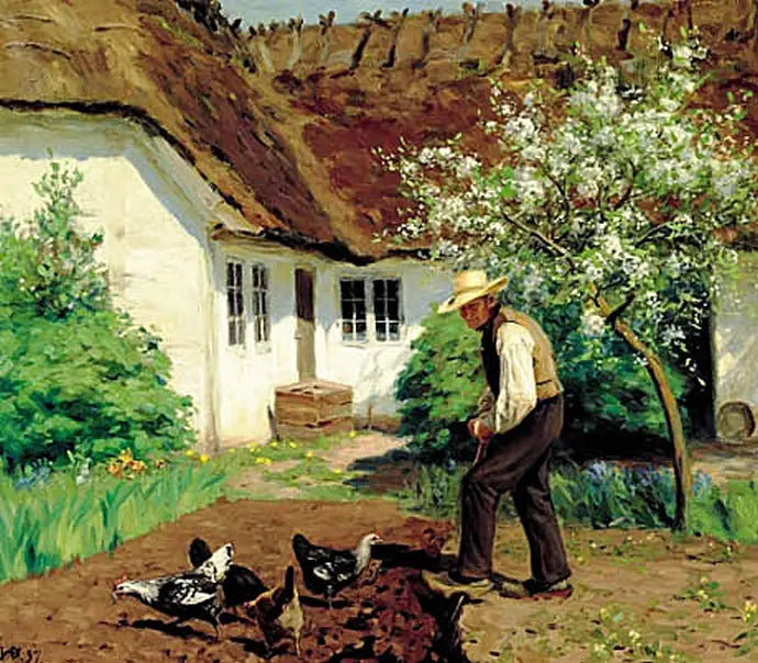 Kopanie ogrodu na wiosnę. - H. A. Brendekilde