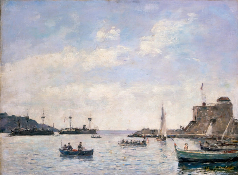 Krążowniki w Villefranche - Eugène Boudin