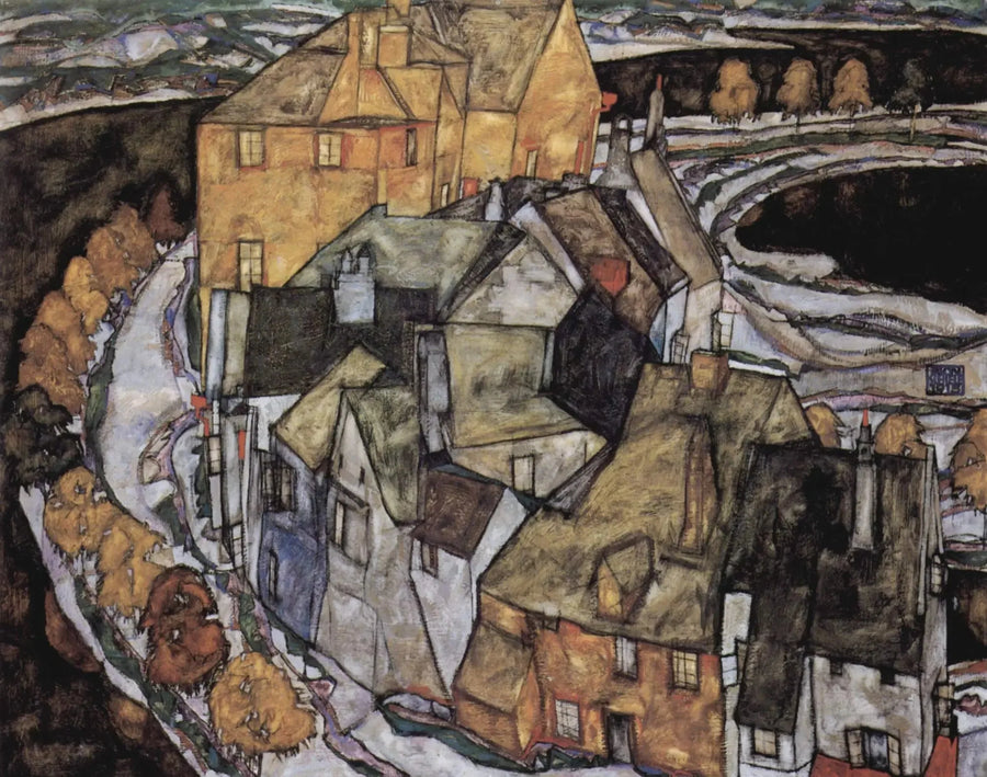 Croissant de Maisons II (Wyspa miejska) - Egon Schiele