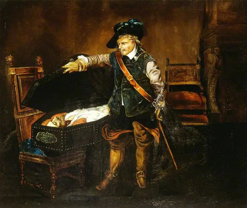 Cromwell rozmyślający nad ciałem Karola I - Paul Delaroche