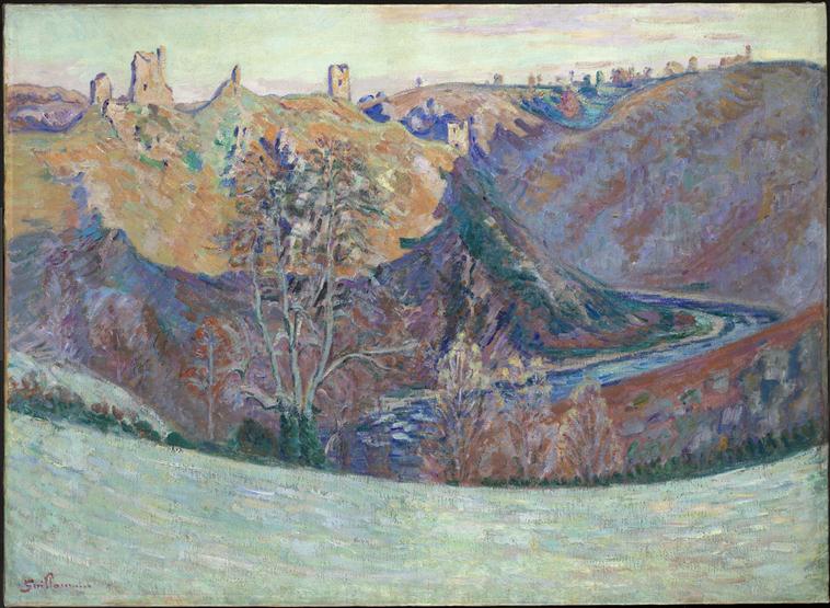 Crozant, ruiny po stronie Creuse, rano - Armand Guillaumin