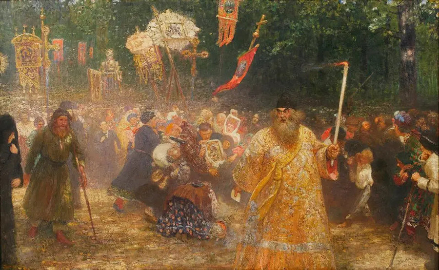 Krucyfiks z drewna dębowego - Ilya Repin