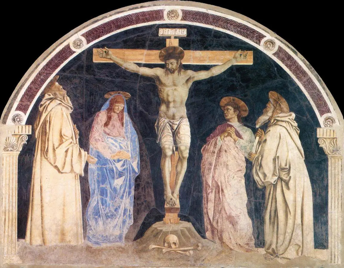 Crucifixion avec la Vierge et trois saints - Andrea del Castagno image 1 reproduction réalisée par Alpha Reproduction