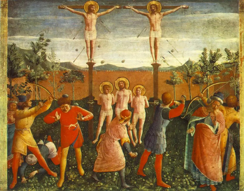 Uk rzyżowania świętych Klemensa i Damiana - Fra Angelico