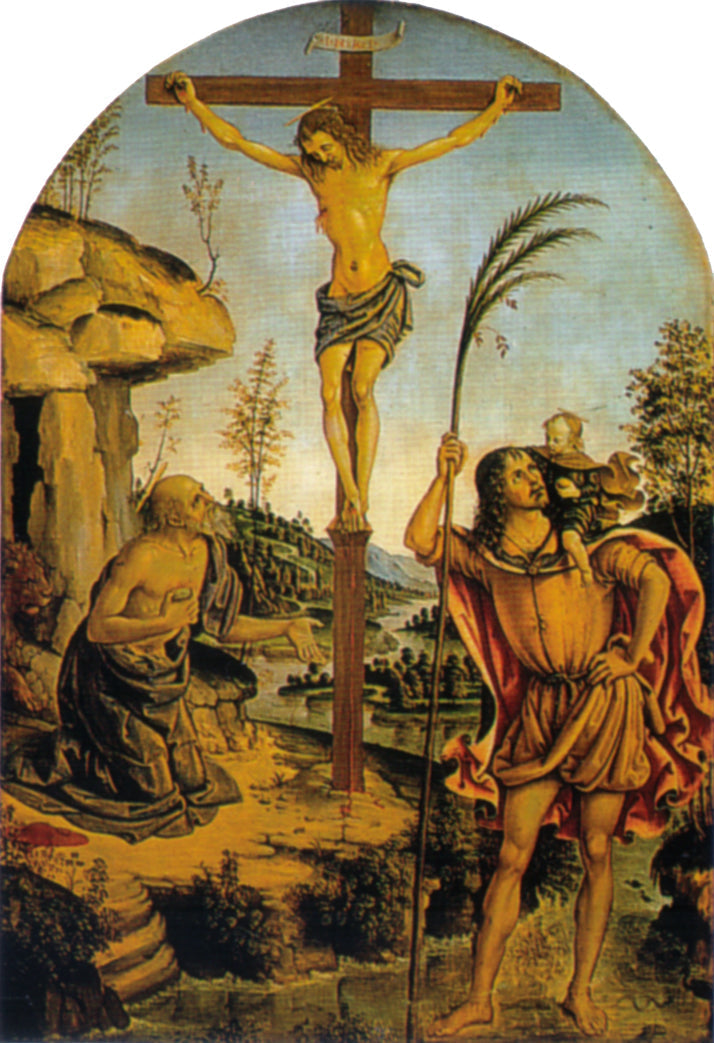 Crucifixion entre les saints Jérôme et Christophe - Pinturicchio - Alpha Reproduction
