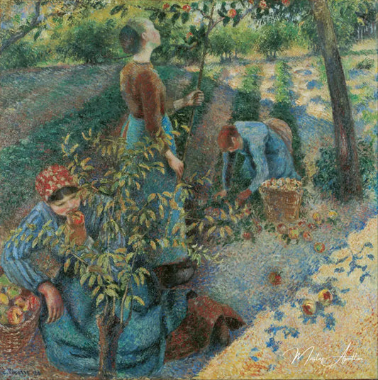 Cueillette des pommes - Camille Pissarro - Reproductions de tableaux et peintures haut de gamme