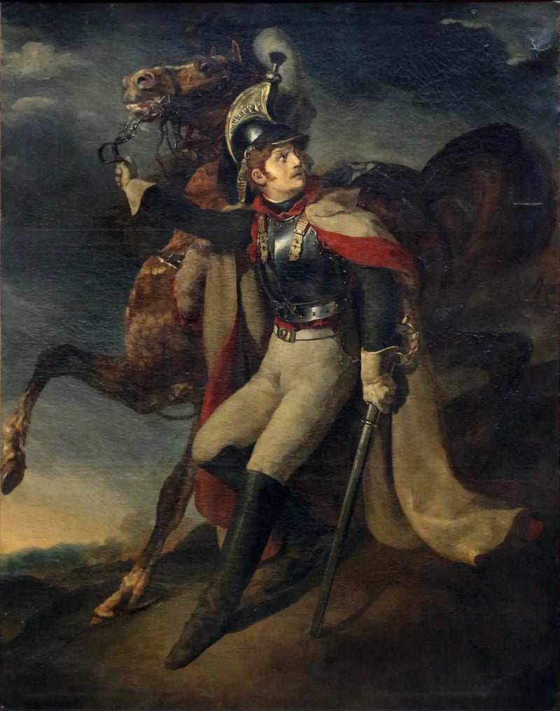 Ranniony kawalerzysta opuszczający ogień - Théodore Géricault