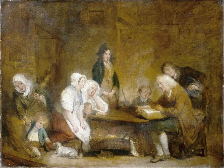Rodzinna pobożność - Jean-Baptiste Greuze