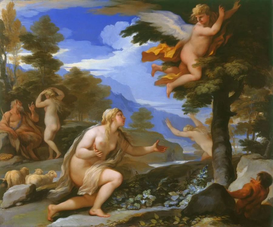 Kupidyn porzucający Psychę - Luca Giordano