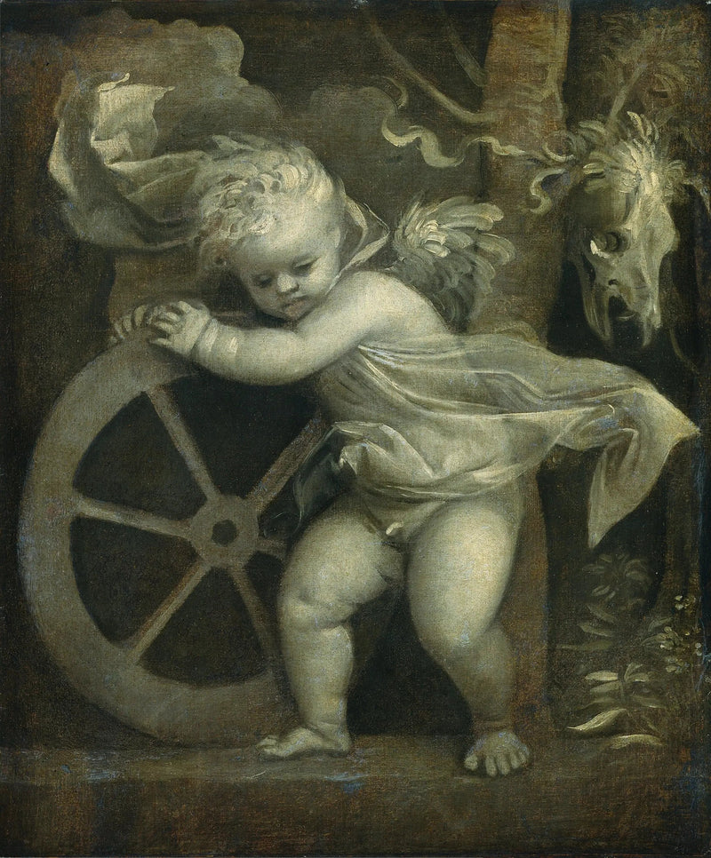 Kupidyn z kołem czasu - Titian