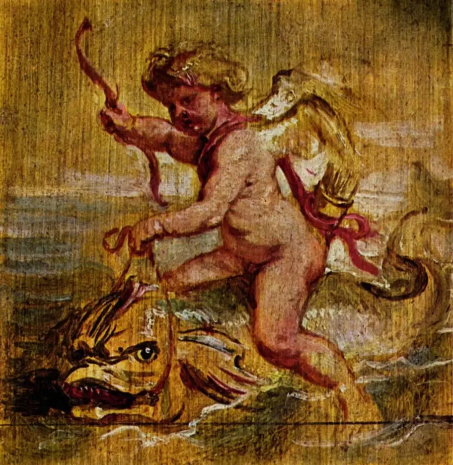 Kupid jeźdźcem na delfinie - Peter Paul Rubens