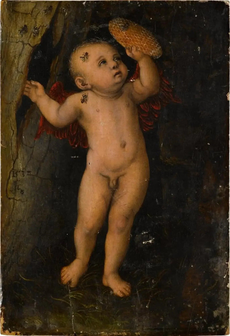 Kupidyn jak złodziej miodu - Lucas Cranach Starszy
