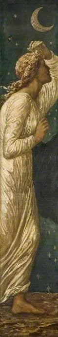 Kupidyn i Psyché - Zielone malowidła ścienne pałacu - Edward Burne-Jones