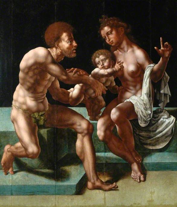 Cybele błaga Saturna, aby oszczędził swoje dziecko - Jan Gossaert