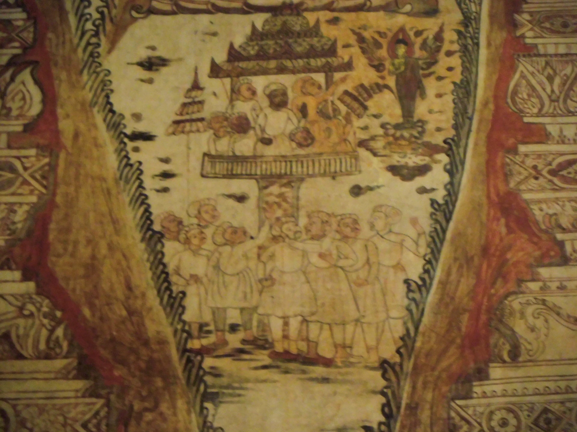 Cycle mural de Wat Ko Kaeo Suttharam, scène 14, Artiste siamois anonyme, époque d'Ayutthaya tardive