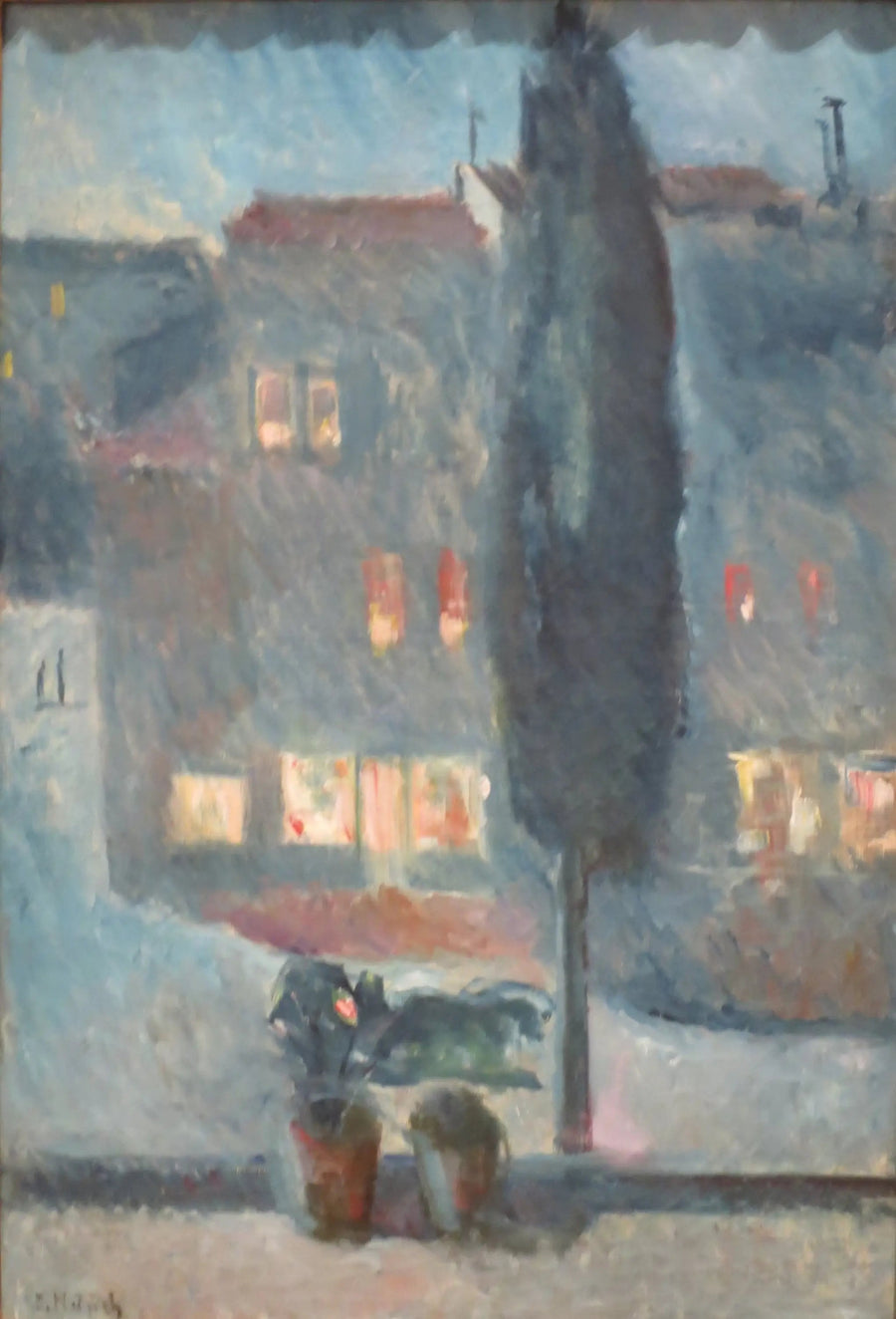 Cyprys w blasku księżyca - Edvard Munch