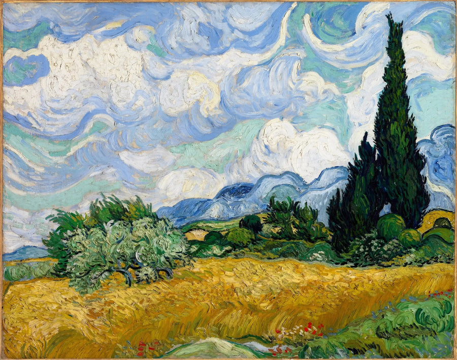 Cyprys przy złotych zbożach - Vincent van Gogh