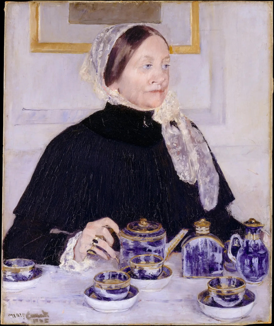 Dama przy swoim stole herbacianym - Mary Cassatt
