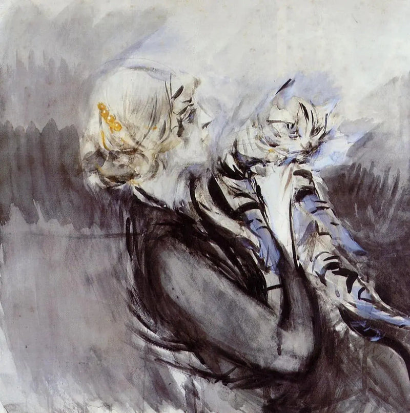 Dama z kotem - Giovanni Boldini