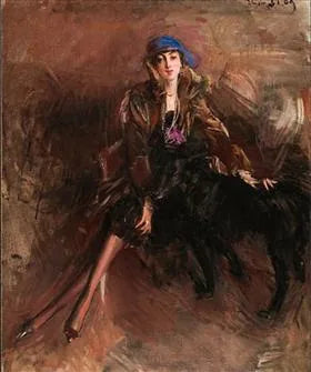 Dama z czarnym chartem - Giovanni Boldini