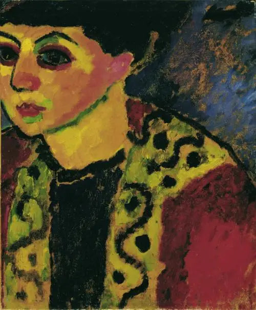 Dama na tle niebieskim - Aleksiej von Jawlensky