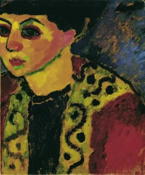 Dama na tle niebieskim - Aleksiej von Jawlensky