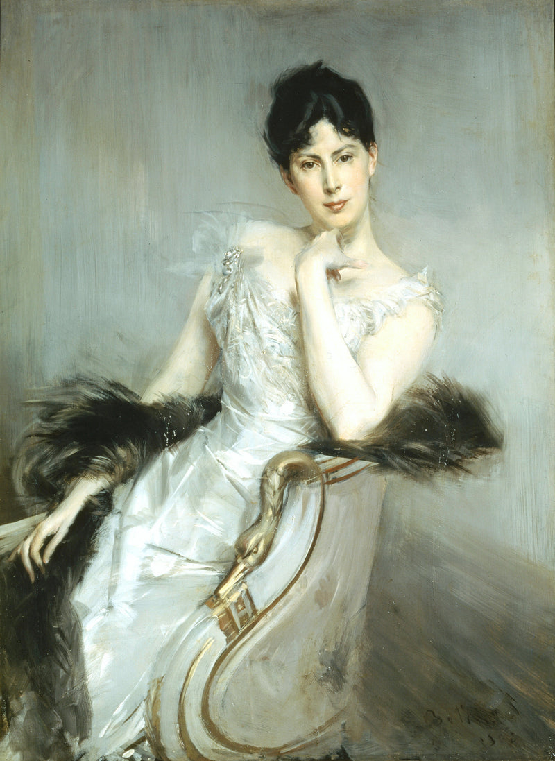 Dama w białej sukni - Giovanni Boldini