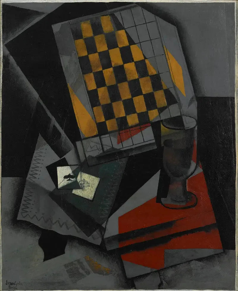 Damier i karty do gry - Juan Gris
